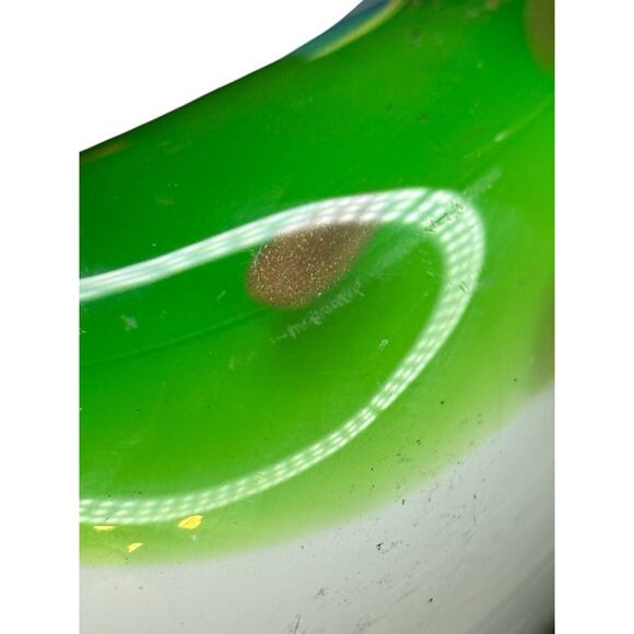 Hand-Blown Art Glass Duck Figurine – Multicolor Murano Style Sculpture – 7” - Picture 8 of 8